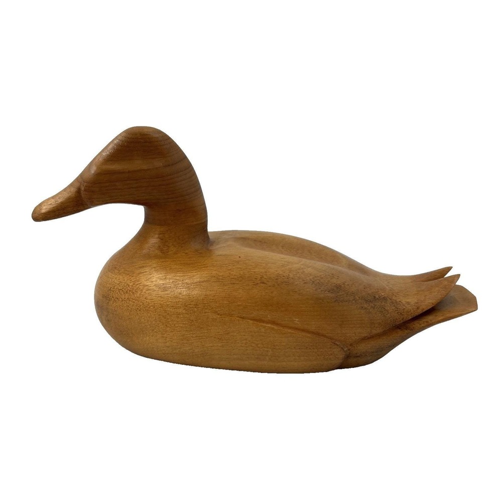 VTG Myrtlewood Hand Carved Duck Grandpa Chic Cabin Core Rustic Rod Lindquist